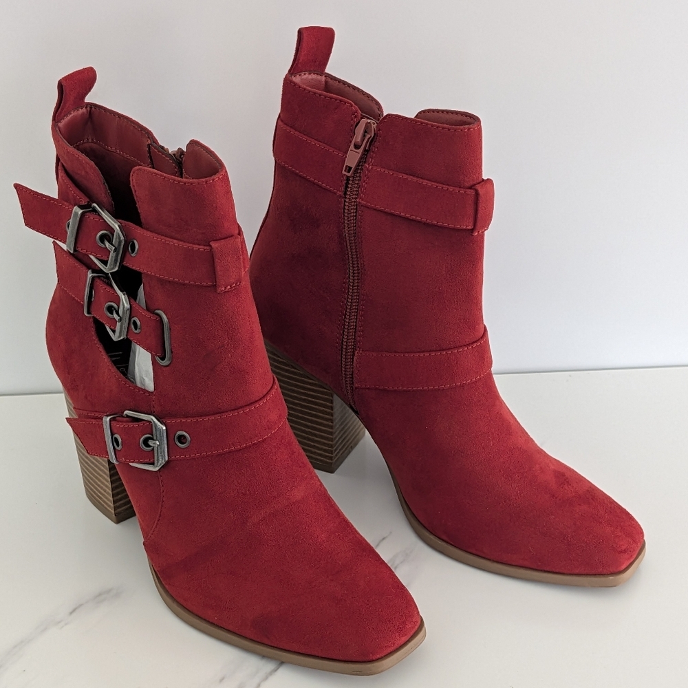 Wonderly Terracotta Heeled Boots Size 6m